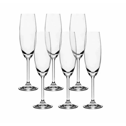 Kit 6 Taça Champagne Gastro Bohemia Cristal Flute 230ml - Bohemia Boehmia