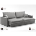 Ver imagem 5 de Sofá Tango 1,80m sem Caixa, Retrátil e Reclinável Veludocristal Cinza - Netsofas