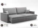 Ver imagem 5 de Sofá Tango 1,80m sem Caixa, Retrátil e Reclinável Veludocristal Cinza - Netsofas