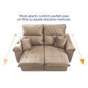 Ver imagem 6 de Sofá Retrátil Reclinável Trento 1,80m Suede Velut Bege Molas no Assento - King House