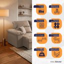 Ver imagem 3 de Sofá Retrátil Reclinável Trento 1,80m Suede Velut Bege Molas no Assento - King House