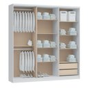 Ver imagem 4 de Guarda-Roupa 6 Portas 2 Gavetas Sonata New com Espelho Branco