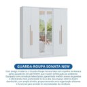 Ver mais imagens de Guarda-Roupa 6 Portas 2 Gavetas Sonata New com Espelho Branco
