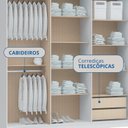 Ver imagem 6 de Guarda-Roupa 6 Portas 2 Gavetas Sonata New com Espelho Branco