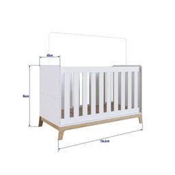 Kit Quarto Bebês Gêmeos Completo com Berços 3 em 1 Branco Fm039 Completa Móveis - 7