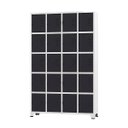 Ver imagem 1 de Armário Roupeiro de Aço para Vestiário 20 Portas Locker Preto com Chave