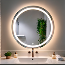 Ver imagem 6 de Espelho Redondo 70x70 cm Jateado LED 3 Cores Touch Moderno