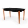 Mesa de Jantar Retangular LUIZA - MadeDecor:Amadeirado/Preto/135cm - 1