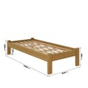 Ver imagem 2 de Cama Solteiro Turca New Madeira Maciça Cor Nogueira