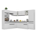 Ver imagem 3 de Armário de Cozinha Completa de Canto com Rodapé Veneza Multimóveis MP2082.964 Branco/Preto