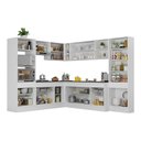 Ver imagem 6 de Armário de Cozinha Completa de Canto com Rodapé Veneza Multimóveis MP2082.964 Branco/Preto