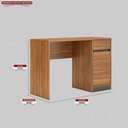 Ver imagem 3 de Conjunto 2 Peças Escrivaninha Office Morada Com Cadeira Escritorio Diretor Tela Mesh Tok Preto Amêndola Grafito