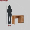 Ver imagem 5 de Conjunto 2 Peças Escrivaninha Office Morada Com Cadeira Escritorio Diretor Tela Mesh Tok Preto Amêndola Grafito