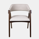 Ver imagem 3 de Cadeira de Madeira Viena Encosto Curvado Imbuia Estofado Facto Garden Bege Acinzentado