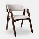 Ver imagem 5 de Cadeira de Madeira Viena Encosto Curvado Imbuia Estofado Facto Garden Bege Acinzentado