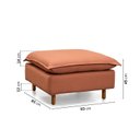 Ver imagem 4 de Puff Modular com Pé Madeira Sôma CabeCasa MadeiraOriginals Marrom Mocha Mousse