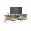 Ver imagem 4 de Rack para TV Miami 2 Portas Menu Móveis Freijó/Off White