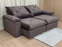 Ver imagem 3 de Sofá Retrátil e Reclinável Comfort Premium Tamanhos e Cores Cor:marrom;tamanho:2,30