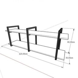 Prateleira Industrial para Cozinha - Nicho Branco - Suporte Moderno Suspenso - 4