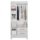 Ver imagem 3 de Guarda Roupa de Solteiro com 3 Portas 82x182cm Lima Moval Branco Flex