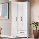 Ver imagem 1 de Guarda Roupa de Solteiro com 3 Portas 82x182cm Lima Moval Branco Flex