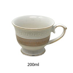 Jogo 6 Xícaras de Café 100ml C/ Pires Decorado Cerâmica 12pç - 7