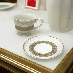 Jogo 6 Xícaras de Café 100ml C/ Pires Decorado Cerâmica 12pç - 3
