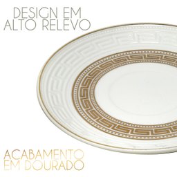 Jogo 6 Xícaras de Café 100ml C/ Pires Decorado Cerâmica 12pç - 6