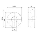 Ver imagem 2 de Acabamento Mono P/ Chuveiro e Ducha Higiênica Grafite Escovado Argon - Docol