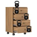 Ver imagem 3 de Mesa de Cabeceira com Rodízios 4 Gavetas Presence Demóbile