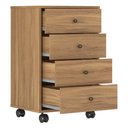 Ver imagem 1 de Mesa de Cabeceira com Rodízios 4 Gavetas Presence Demóbile