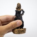 Ver imagem 5 de Escultura Dama da Noite Preta Vintage em Resina 10 Cm
