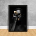 Ver imagem 1 de Quadro Mão no Olho Madeira 50x70 Abstrato Decoração Luxo