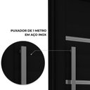 Ver imagem 6 de Porta de Alumínio Pivotante com Friso Puxador Fechadura Digital 225cm x 130cm Lucasa Eccellente Preto