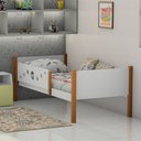 Ver imagem 2 de Kit 2 Camas Solteiro Star - Divaloto Móveis - Branco/Mel