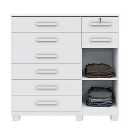 Cômoda New Vitoria Com Porta e 8 Gavetas MDP - 3
