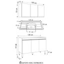 Ver imagem 4 de Armário Andréia e Balcão com Pia 120cm Manu Preto/amêndoa - Ajl Móveis