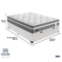 Ver imagem 3 de Cama Box Baú Casal e Colchão Molas Ensacadas Berlim Probel Cor:branco