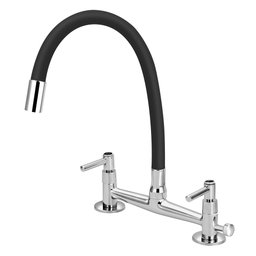 Torneira Misturador Mesa C/ Saída Universal para Purificador:preto - 1