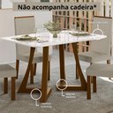 Ver imagem 3 de Mesa de Jantar Ana Retangular - Madeira de Reflorestamento com Vidro Ambar/off - Sonetto
