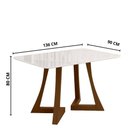Ver imagem 4 de Mesa de Jantar Ana Retangular - Madeira de Reflorestamento com Vidro Ambar/off - Sonetto