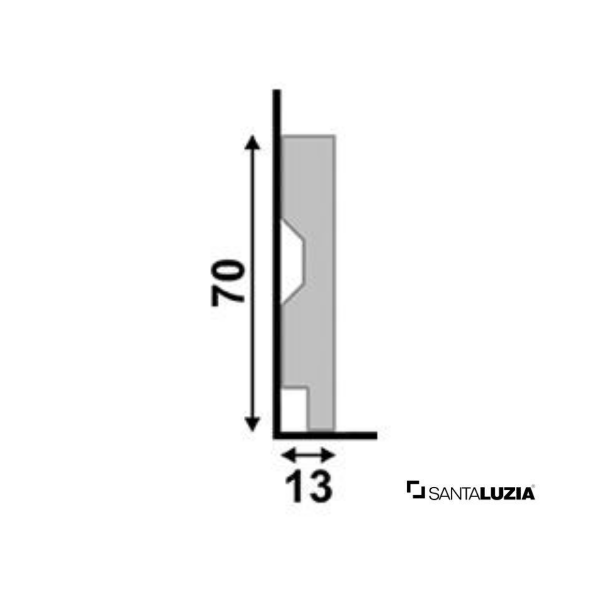 Rodape 7cm Liso Branco Poliestireno Lev71 - Santa Luzia - 2