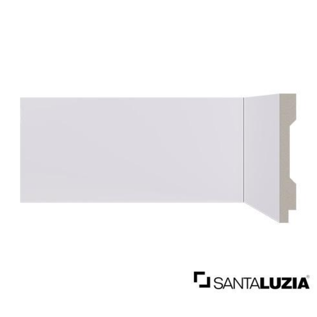 Rodape 7cm Liso Branco Poliestireno Lev71 - Santa Luzia - 1