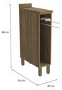 Ver imagem 2 de Armário de Cozinha Balcão Toalheiro 20cm com Tampo e Pés M620 Botanic Kappesberg