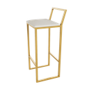 Ver imagem 4 de Jogo 2 Banqueta Alta Balcão Bistrô Dourada Confort Ind Premium Estofado Don Castro Decor