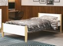 Ver imagem 2 de Cama Babá Solteiro Simba Branco Fosco com Natural - MoveisAqui
