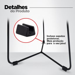 Banqueta para Cozinha Média Bar Balcão Bistro Mesa Itália:preto - 5