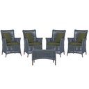 Ver imagem 1 de 4 Poltronas e 1 Mesa Igapó em Alumínio Pintura Marrom Corda Náutica Estofado 13