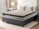 Ver imagem 1 de Conjunto Cama Box Casal c/ Molas Ensacadas New York Cinza 138x188x73