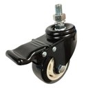 Ver imagem 4 de 2 Rodizio Giratório 3 Pol. com Parafuso e Freio Preto 70kg Cada